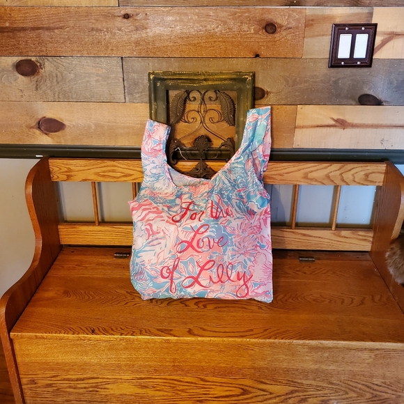Lilly Pulitzer Floral Reusable Shopping Tote Bags (2) - Picture 6 of 14